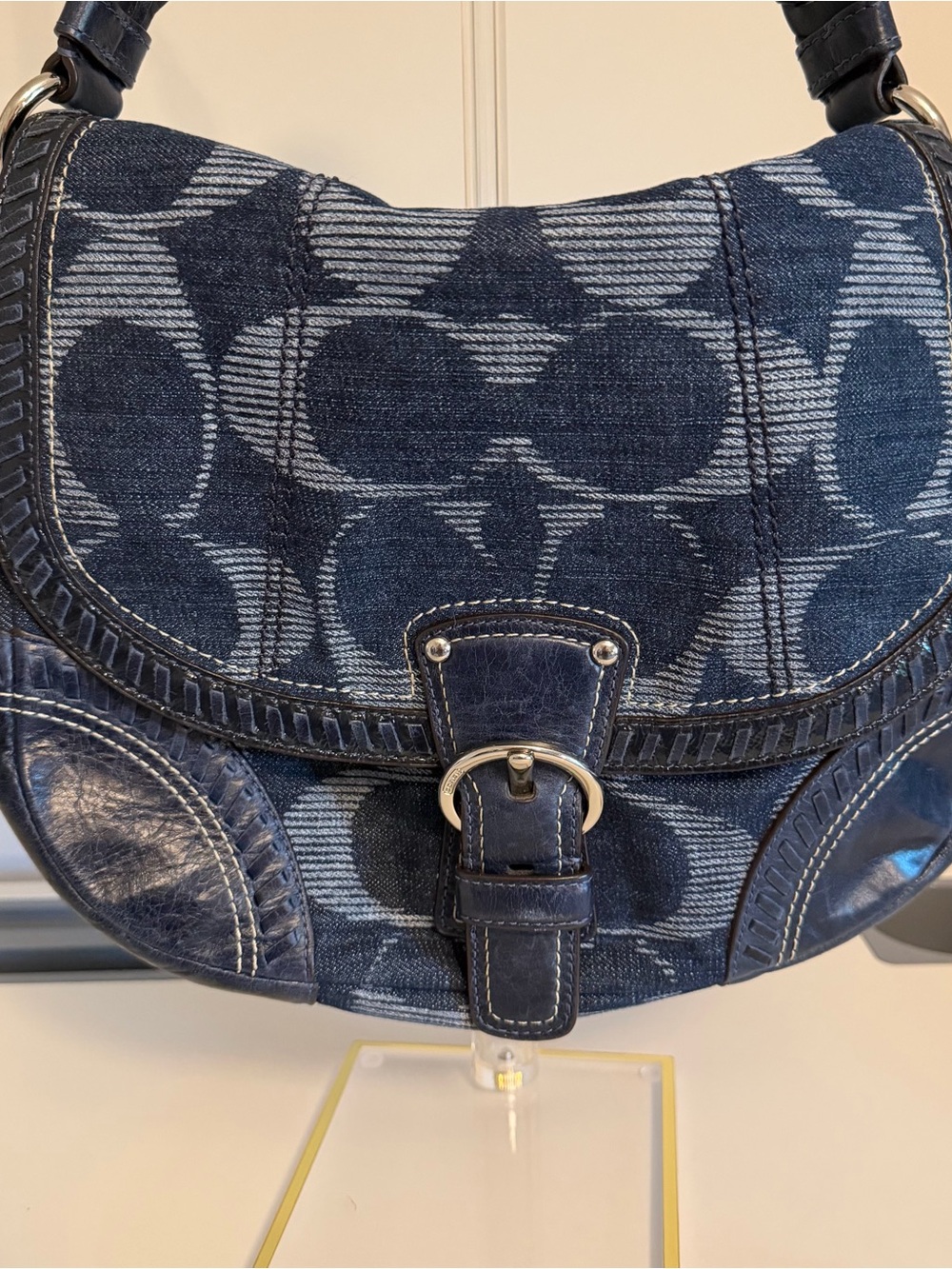Coach Denim Poppy Hobo Bag